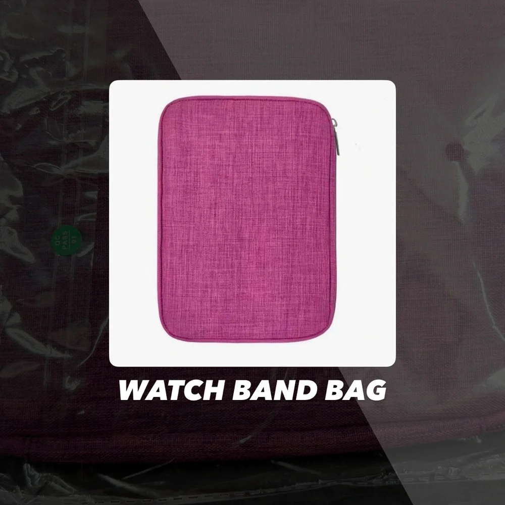 NWT Purple Nylon Watch Band Bag